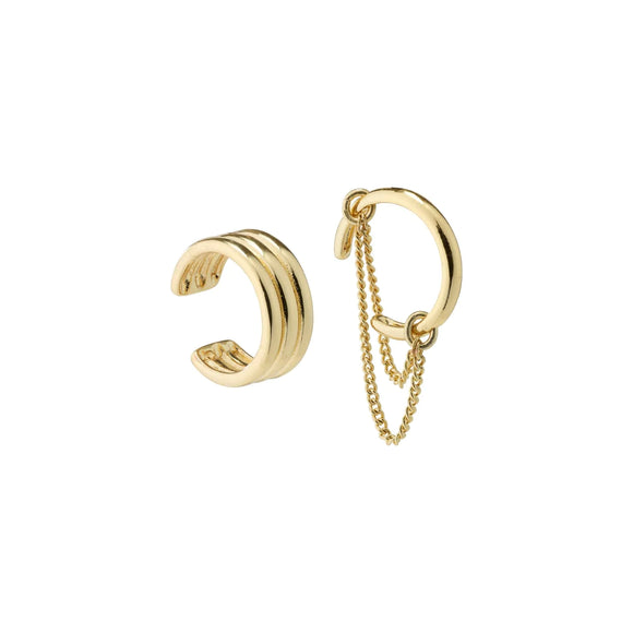 PILGRIM PEACE ASSYMETRICAL EAR CUFFS