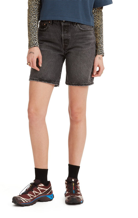 LEVIS 501 SHORT BLENDED -  BLACK WORN IN